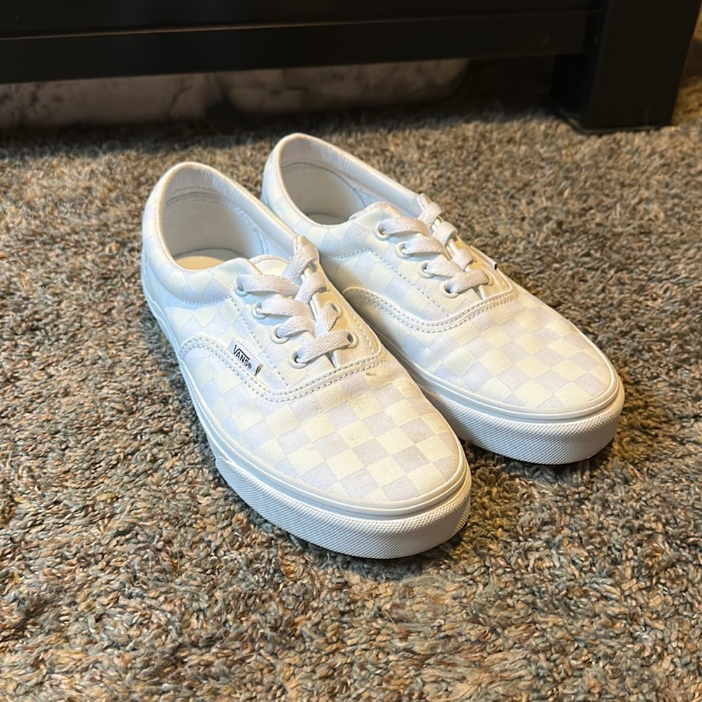 White checkered vans